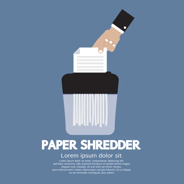 Paper Shredder Machine Vector Illustration — Stock Vector