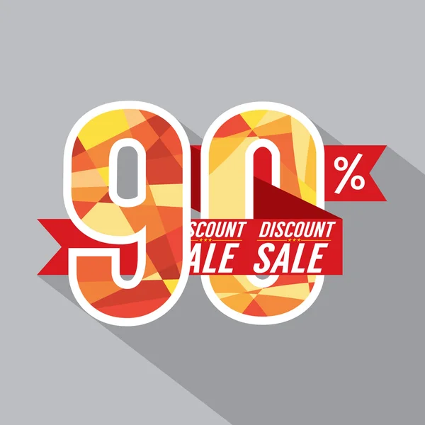 Sconto 90 per cento off Vector Illustrazione — Vettoriale Stock