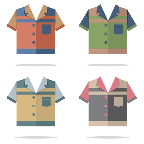 Camisas para homens Vector Ilustração — Vetor de Stock