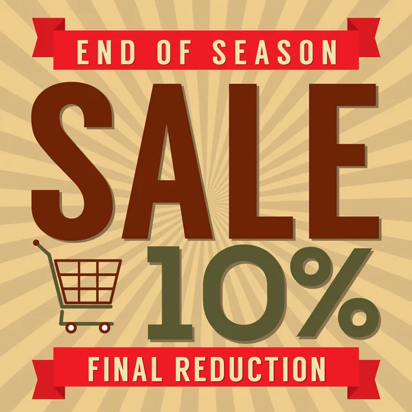 Illustration vectorielle de vente de fin de saison de 10 % — Image vectorielle