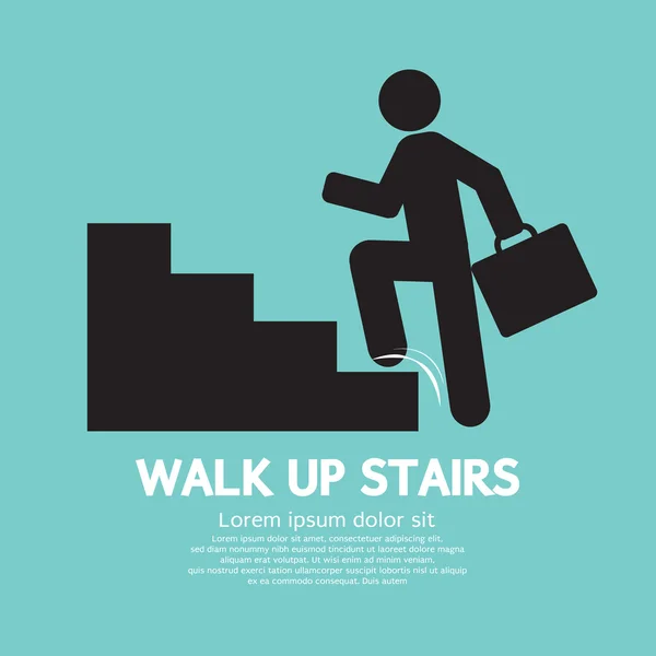 Subir escaleras Símbolo Vector Ilustración — Vector de stock