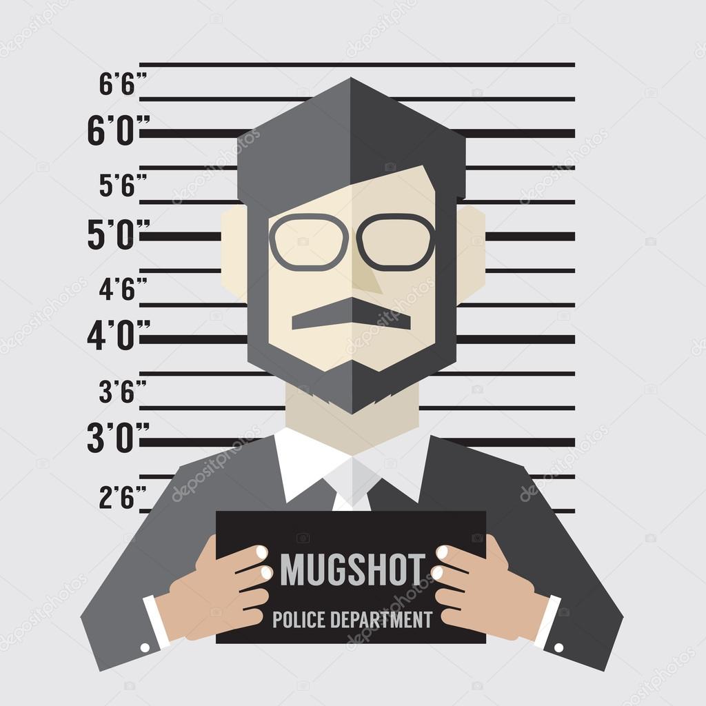 Mugshot Of Businessman Vector Illustration