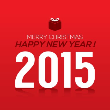2015 yeni yıl kartı vektör çizim