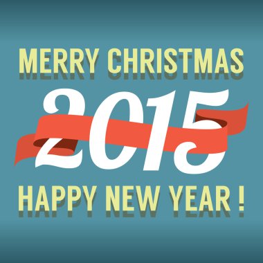 2015 vintage yeni yıl takvim vektör çizim