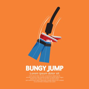 bungy atlama vektör çizim