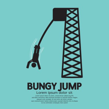 bungy atlama vektör çizim