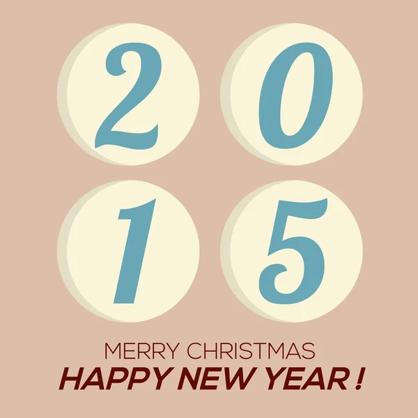 Illustration vectorielle de carte de nouvel an vintage 2015 — Image vectorielle