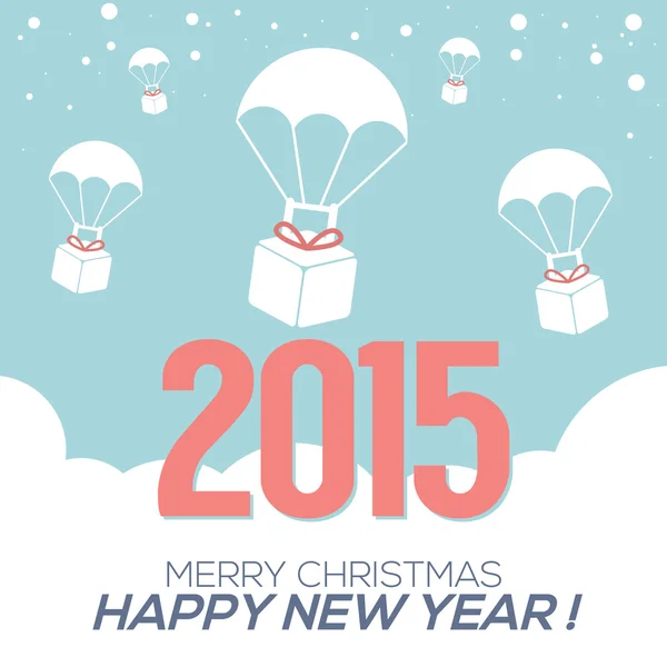 2015 nuovo anno Card Vector Illustrazione — Vettoriale Stock