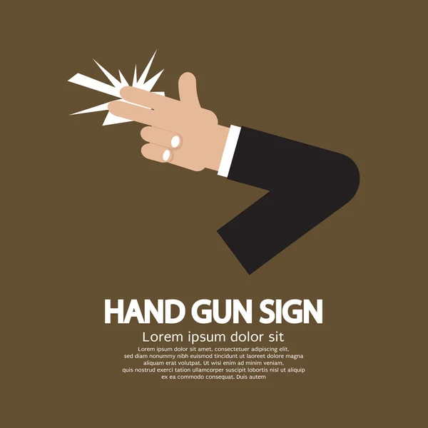 Señal de pistola de mano Vector gráfico Ilustración — Vector de stock