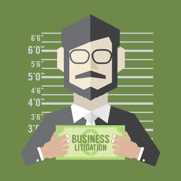 Concepto de Litigio Empresarial Vector Illustration — Vector de stock