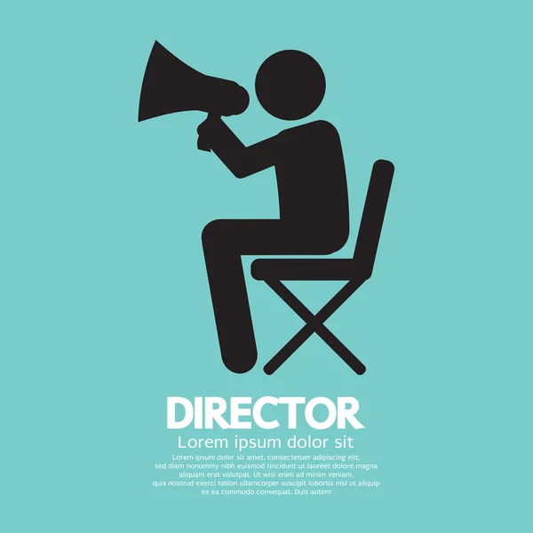 Film Director Symbol Graphic Vector Illustration — Stock Vector