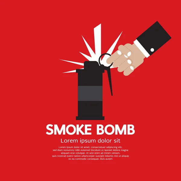 Smoke Bomb Graphic Vector Illustration — Stock Vector
