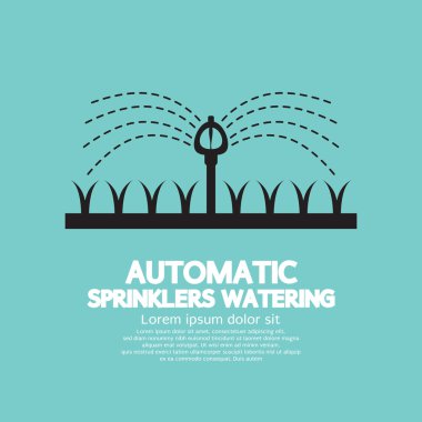 otomatik sprinkler sulama vektör çizim