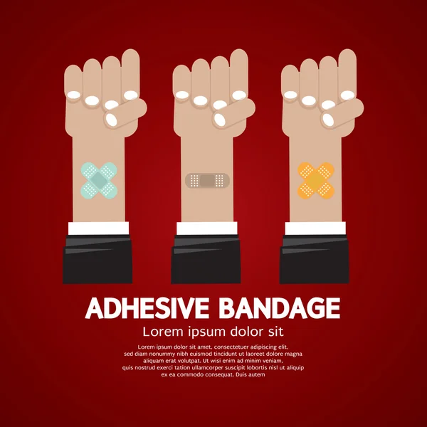 Set of Adhesive Bandage Vector Illustration — Stock Vector
