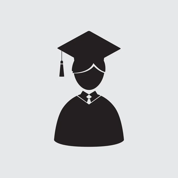 Étudiants en robe de remise des diplômes et illustration vectorielle de mortier — Image vectorielle