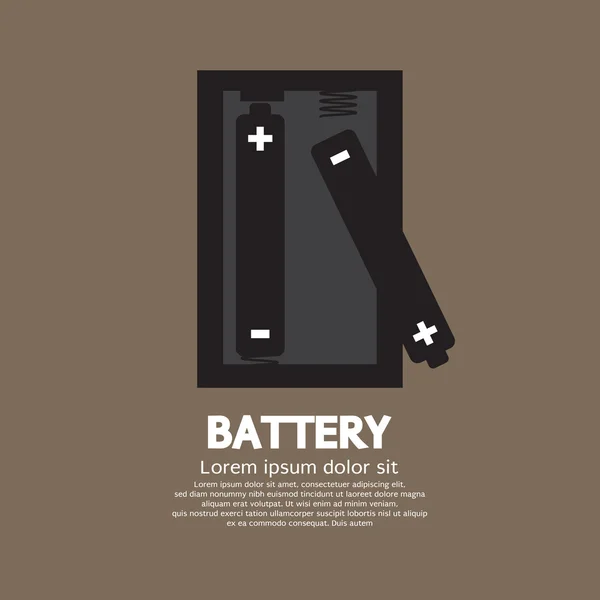 Illustrazione grafica del vettore di due batterie — Vettoriale Stock