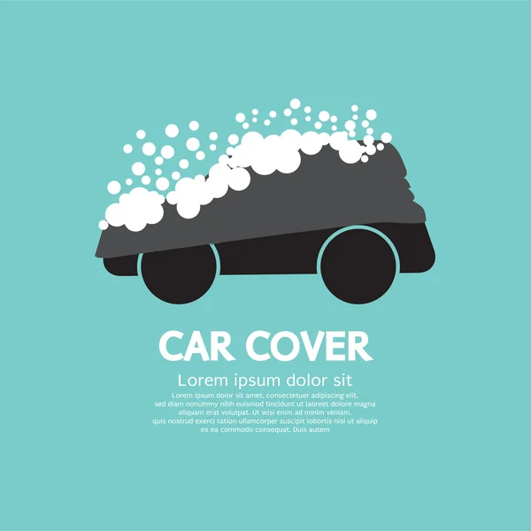 Cubierta de coche con nieve gráfica Vector Ilustración — Vector de stock