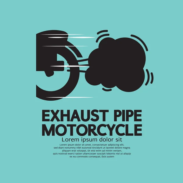 Exhaust Pipe Motorcycle Vector Illustration — Stock Vector
