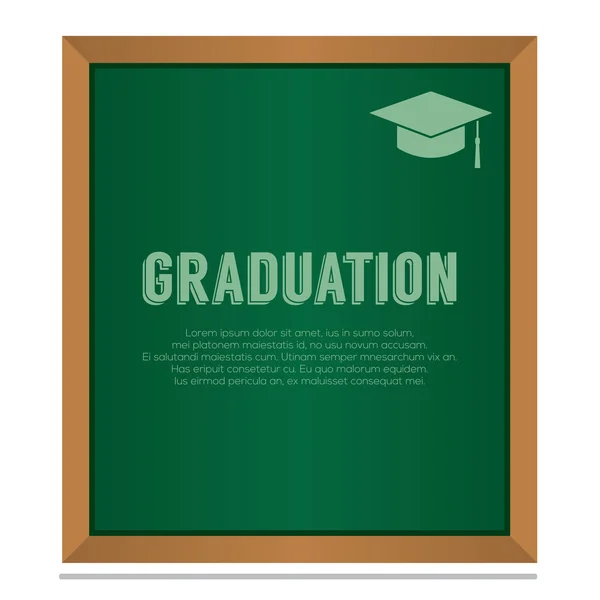 Graduação a bordo Educação Conceito Vetor Ilustração — Vetor de Stock