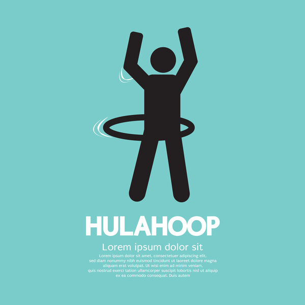 Human Playing A Hulahoop Symbol Vector Illustration