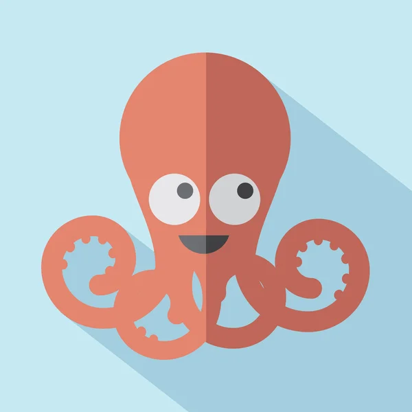 Design plano moderno Octopus Icon Ilustração do vetor —  Vetores de Stock