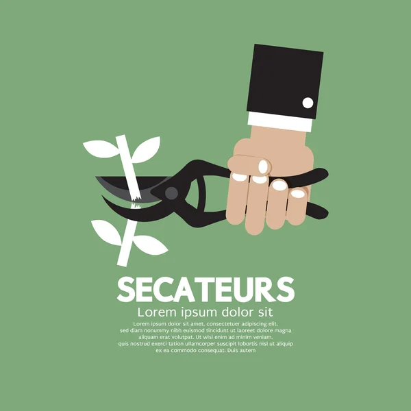 Ilustrasi Vektor Alat Kebun Secateurs - Stok Vektor