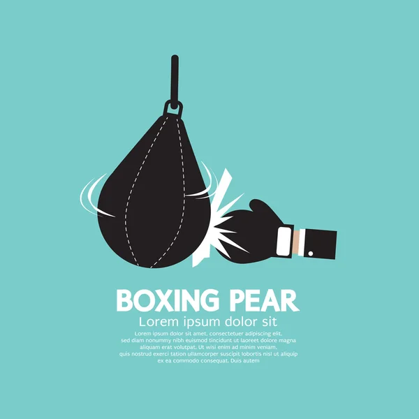 Boxer Pear Boxing Gear Vector Illustration — Stock Vector