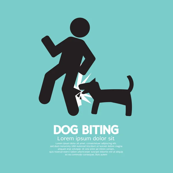 Hund beißt Symbolvektor Illustration — Stockvektor