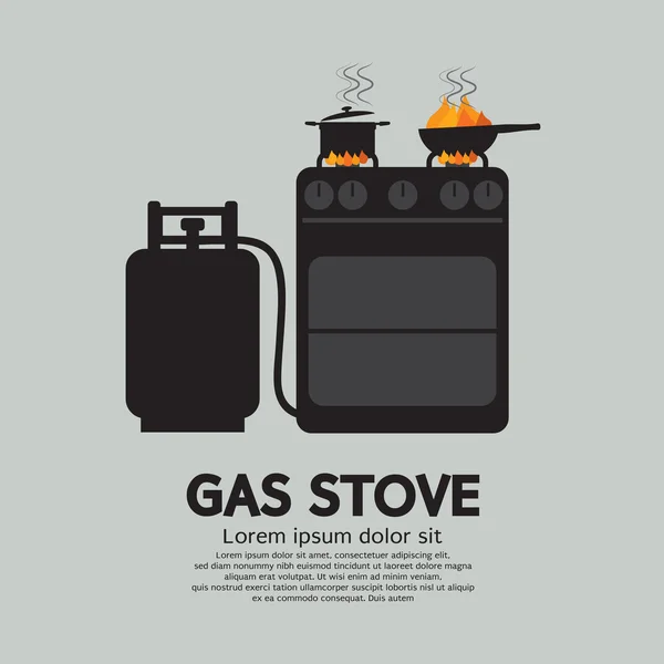 Two Stoves With Gas Vector Illustration — Stock Vector
