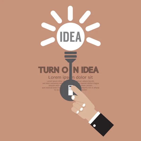 Abstract Lightbulb Turn On Idea Concept Creativity Vector Illust — Stock Vector