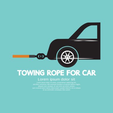 Araba grafik vektör çizim için çekme halatı