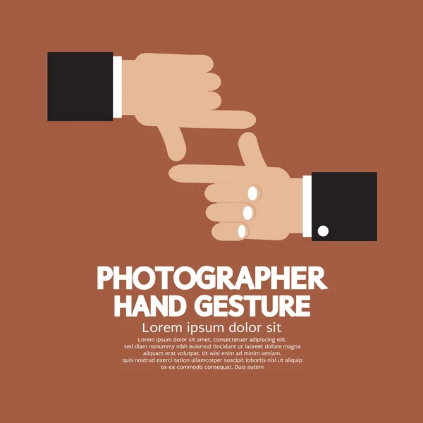 Platt Design fotograf Hand gest vektor Illustration — Stock vektor