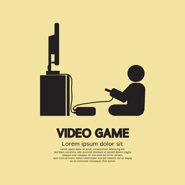 Illustration vectorielle du symbole graphique du lecteur de jeux vidéo — Image vectorielle