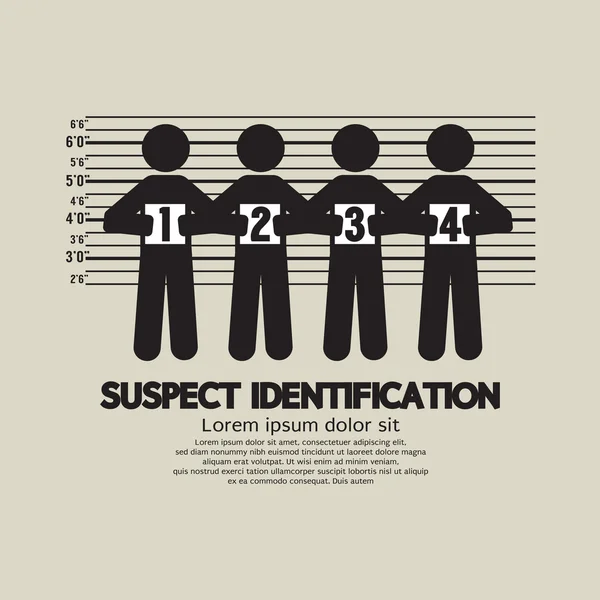 Suspect Identification Graphic Symbol Vector Illustration — Stock Vector