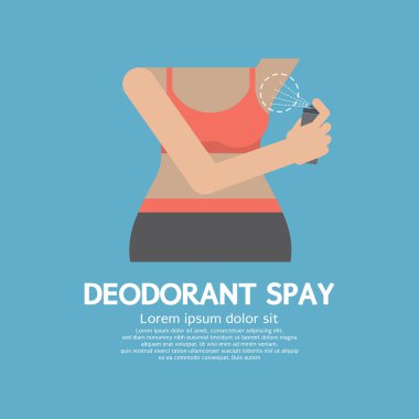 Sportif kadın deodorant sprey vektör çizim kullanarak