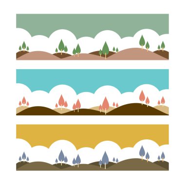 Doğal afiş tasarım kümesi Vintage tarzı vektör çizim