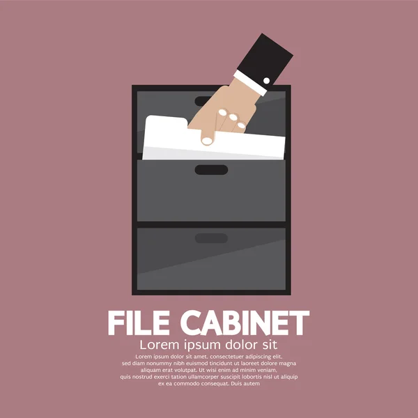 Rękę zbieranie dokumentów z ilustracji wektorowych plików Cabinet — Wektor stockowy