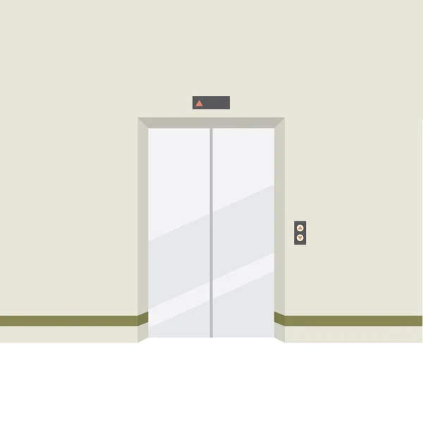 Closed Doors Elevator Vector Illustration — Stock Vector