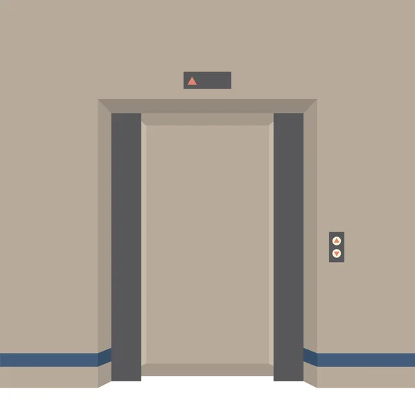 Açık kapılar Asansör vektör çizim — Stok Vektör
