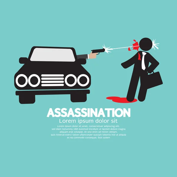 Tir d'assassinat de la voiture Illustration vectorielle — Image vectorielle