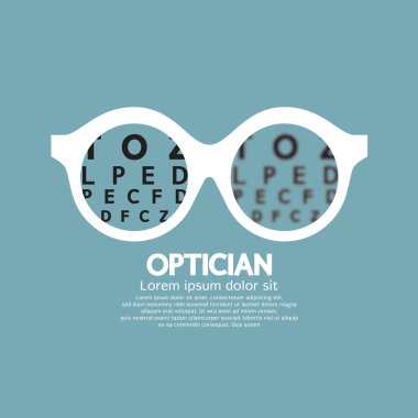 Optician, Vision Of Eyesight Vector Illustration clipart