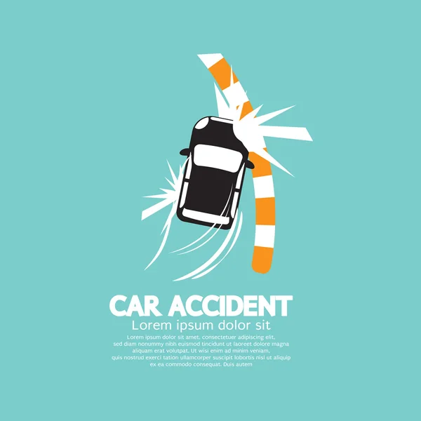 Car Accident With Footpath Vector Illustration — Stock Vector