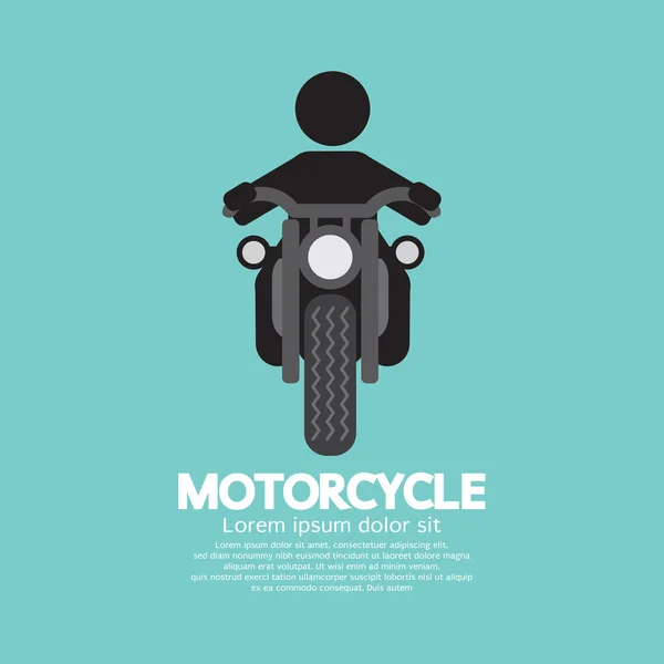 Man Riding A Motos Símbolo Vector Ilustração —  Vetores de Stock