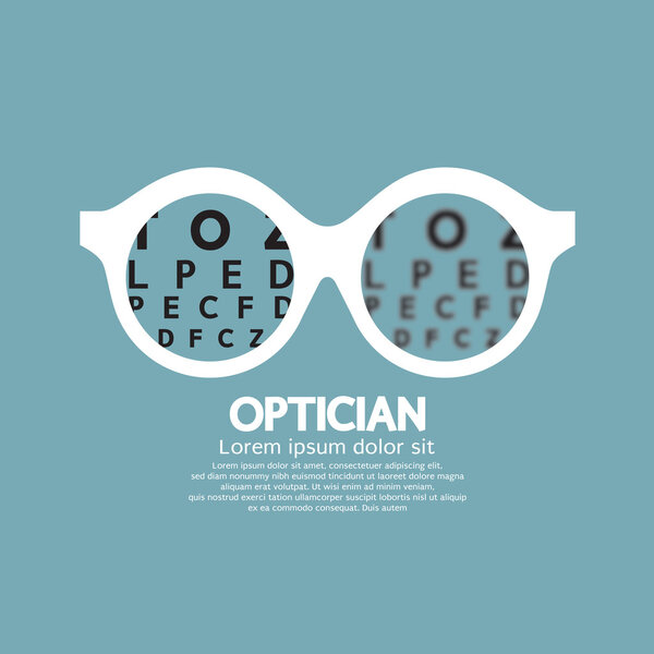 Optician, Vision Of Eyesight Vector Illustration
