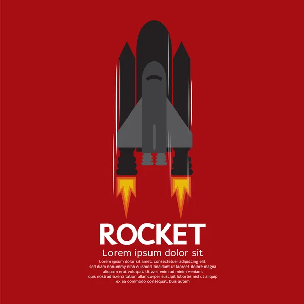 Векторная иллюстрация ракетного двигателя — стоковый вектор