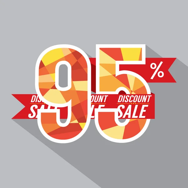 Sconto 95 per cento off vettoriale Illustrazione — Vettoriale Stock