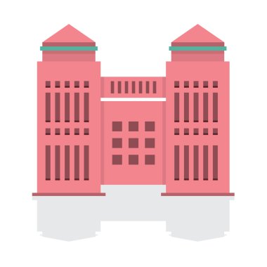 Düz tek sanayi yansıtmak vektör çizim ile