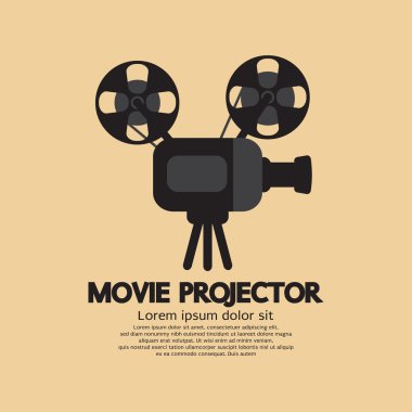 Film projektörü vektör illüstrasyonu