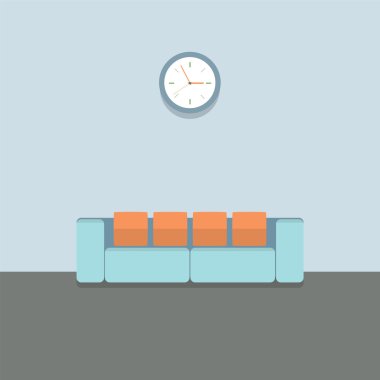 Modern kanepe vintage tarzı vektör çizim