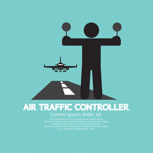 Air Traffic Controller Graphic Symbol Vector Illustration — Stock Vector